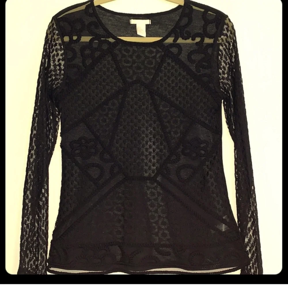 Gorgeous H&M mesh black top